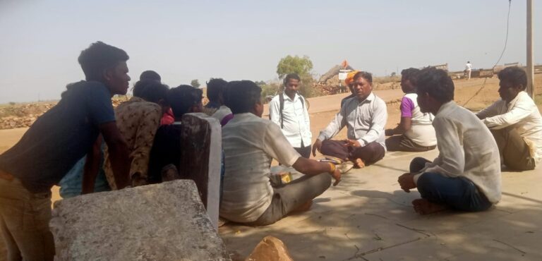 Meeting with villagers